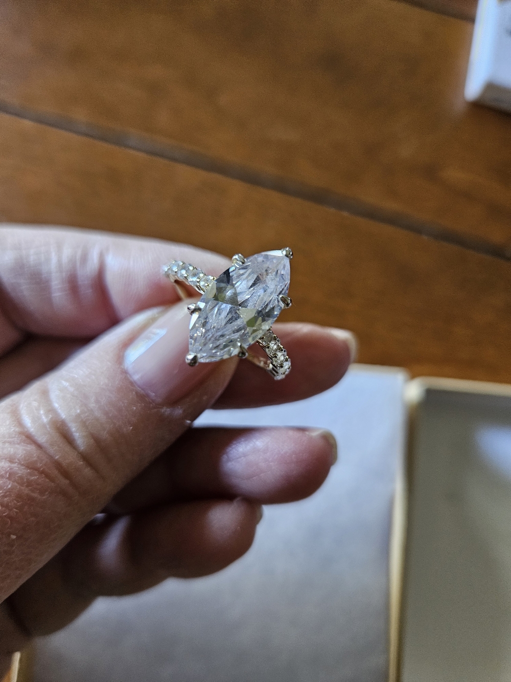 Marquise-Cut Clear She's So Fine Ring Melinda Maria Sz 9